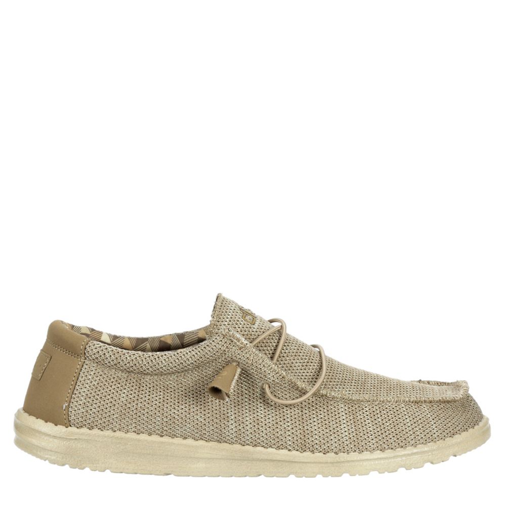 Mens Wally Sox Beige Canvas Shoe