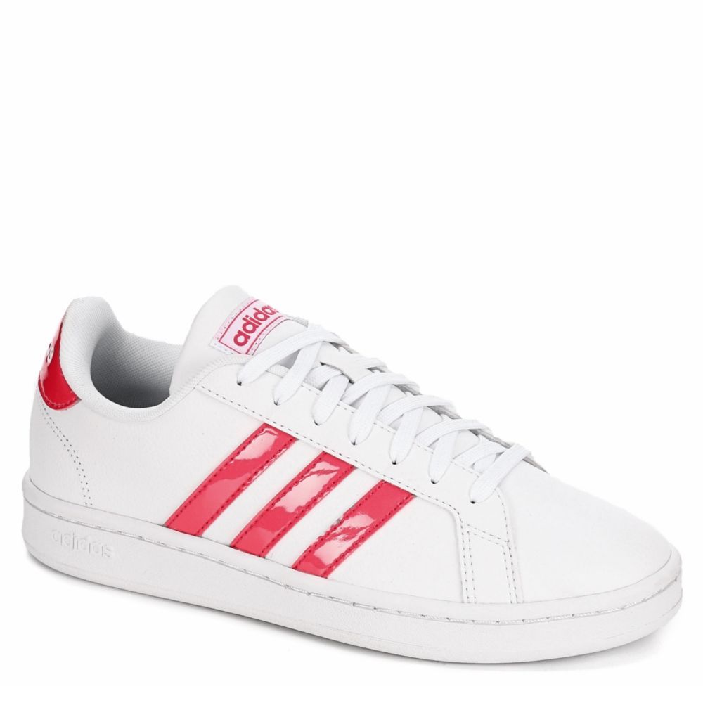 White Adidas Womens Grand Court Sneaker Athletic Off Broadway Shoes