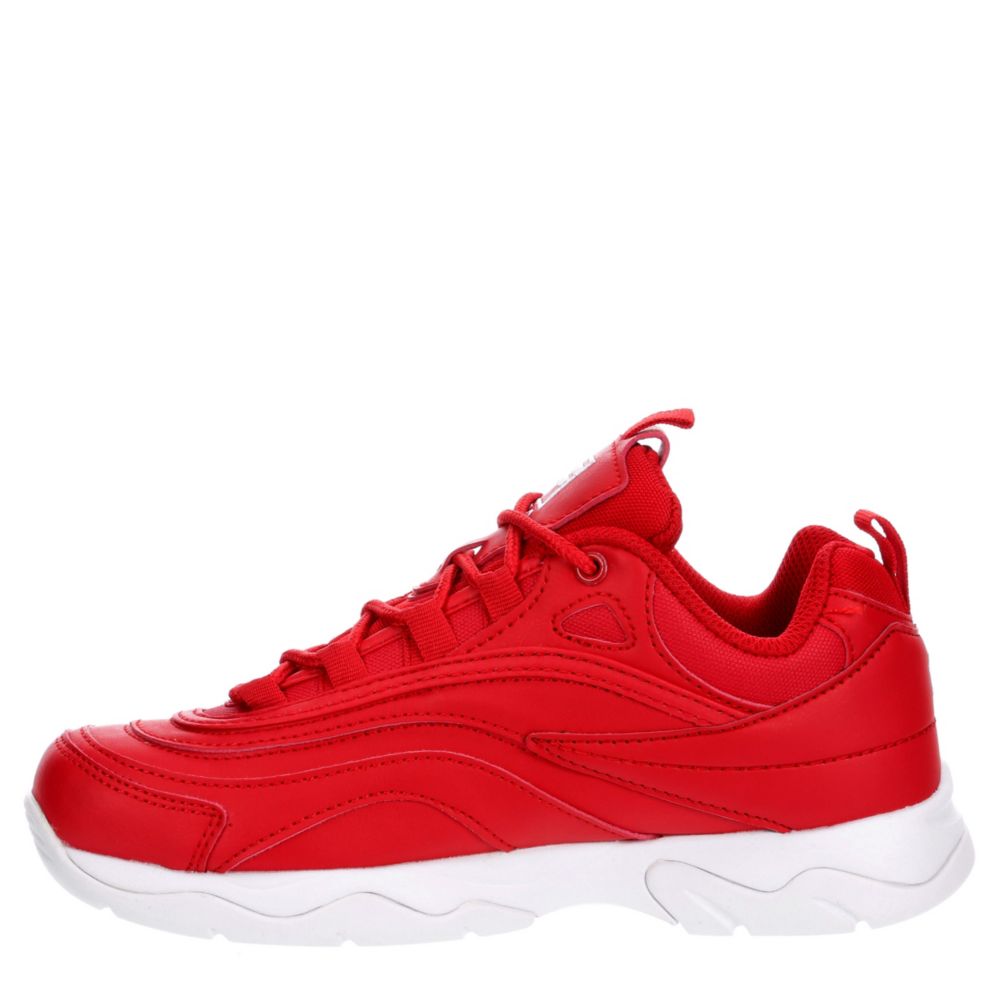 womens red fila trainers