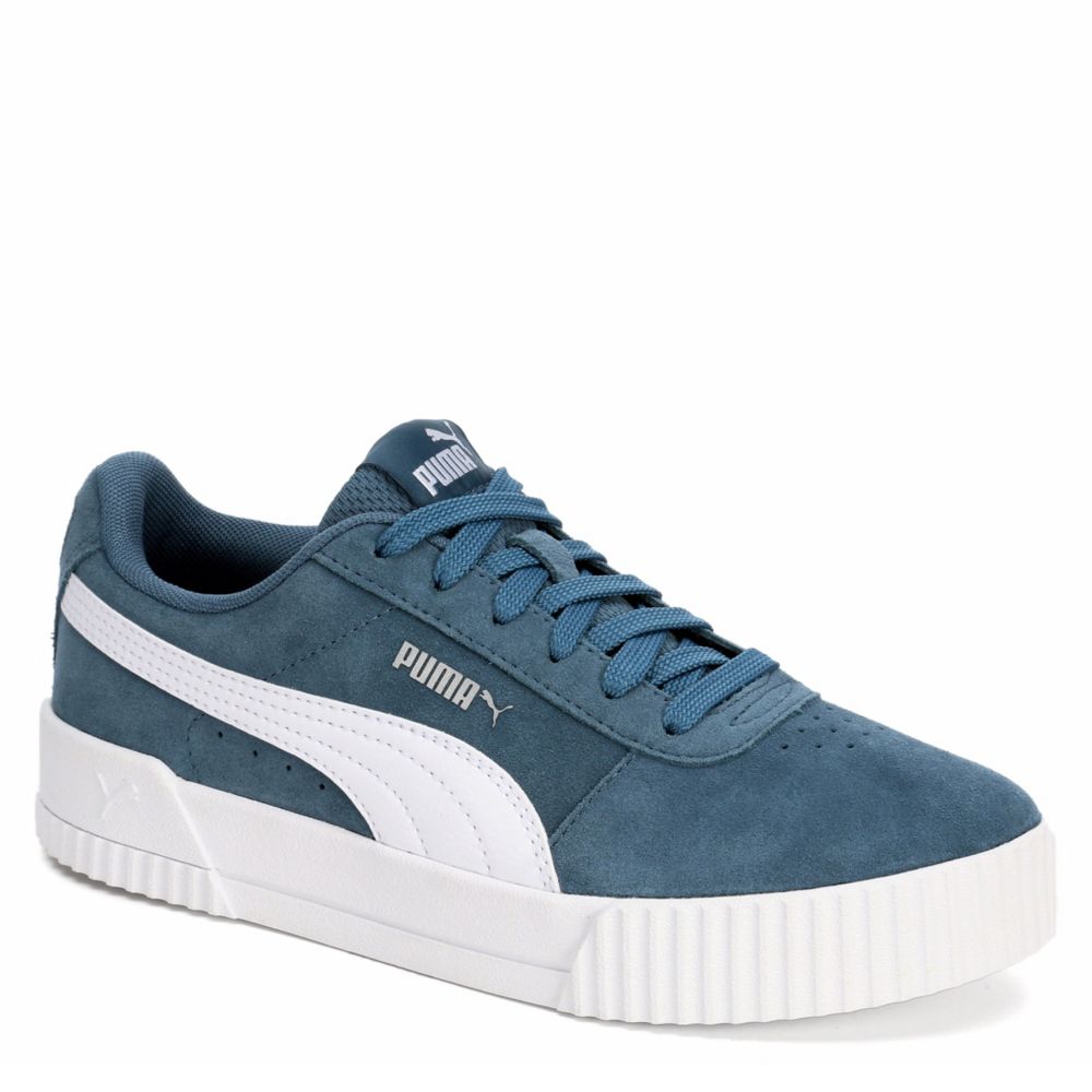 puma sneakers blue and white