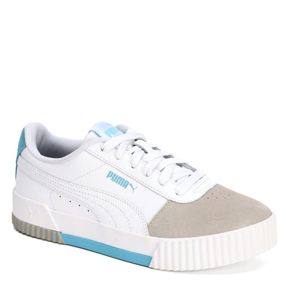 puma shoes white and blue