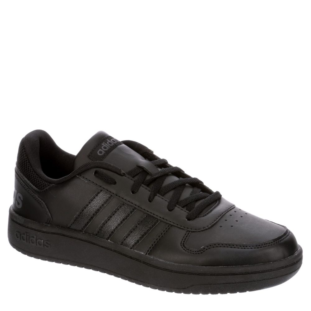 black adidas shoes leather
