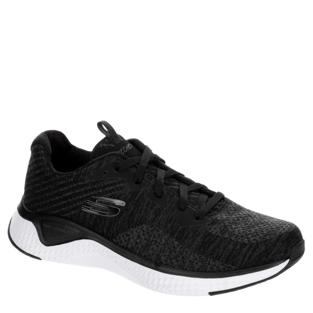 Black Skechers Womens Solar Fuse Brisk Escape Sneaker