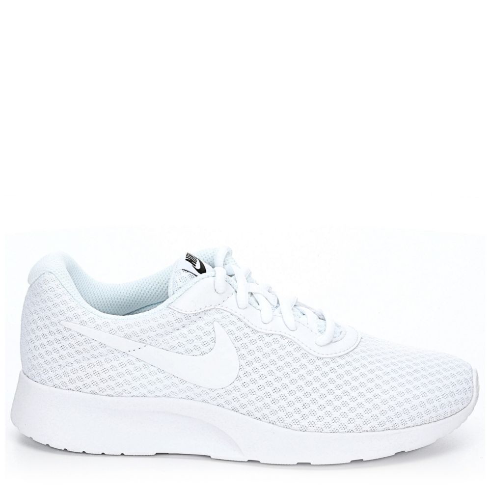 white nike tanjun sneakers