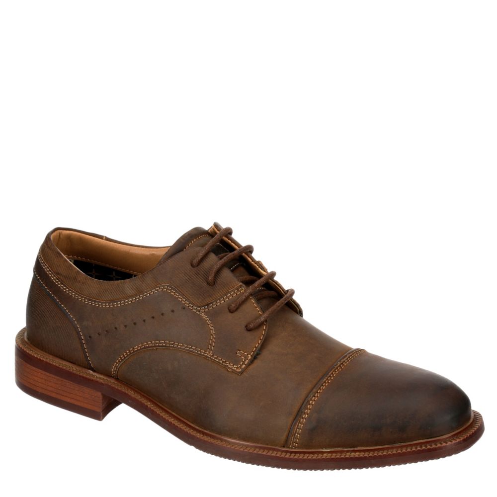 STEVE MADDEN Mens Kanton Cap Toe Oxford - COFFEE