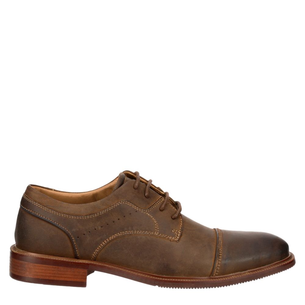 STEVE MADDEN Mens Kanton Cap Toe Oxford - COFFEE
