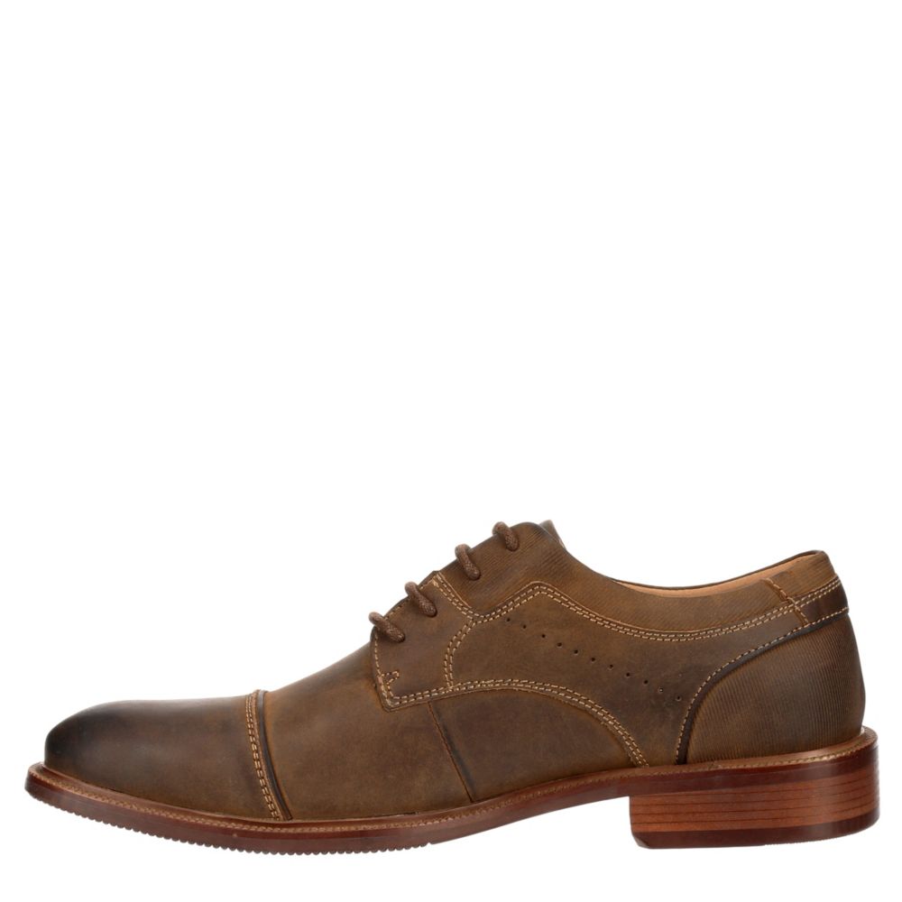 STEVE MADDEN Mens Kanton Cap Toe Oxford - COFFEE