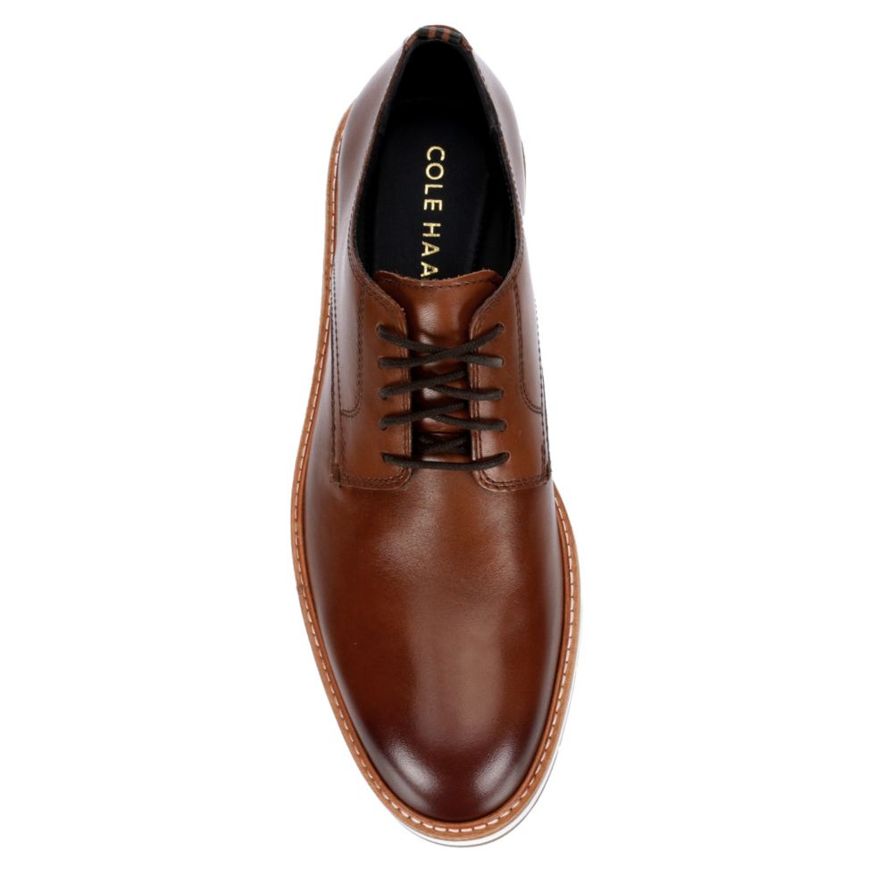 COLE HAAN Mens Morris Plain Toe Oxford - COGNAC