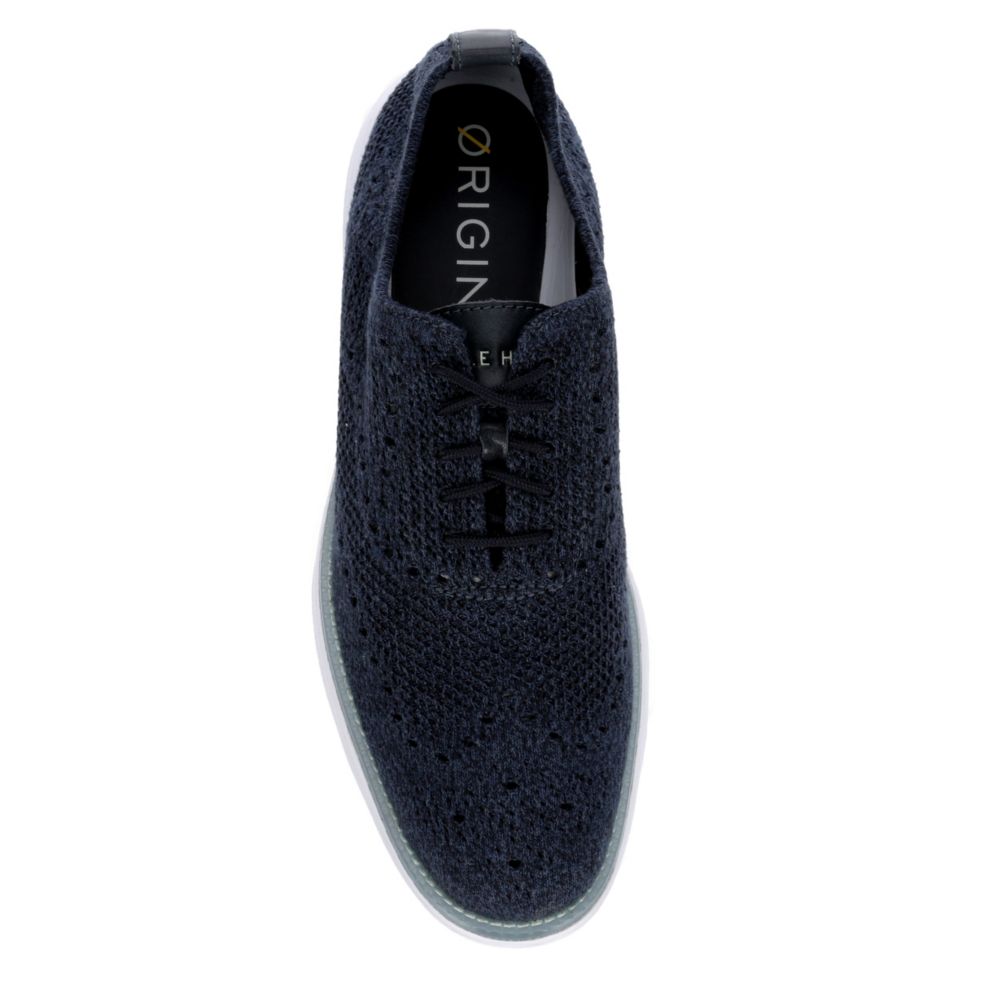 COLE HAAN Mens Original Grand Wingtip Oxford - NAVY