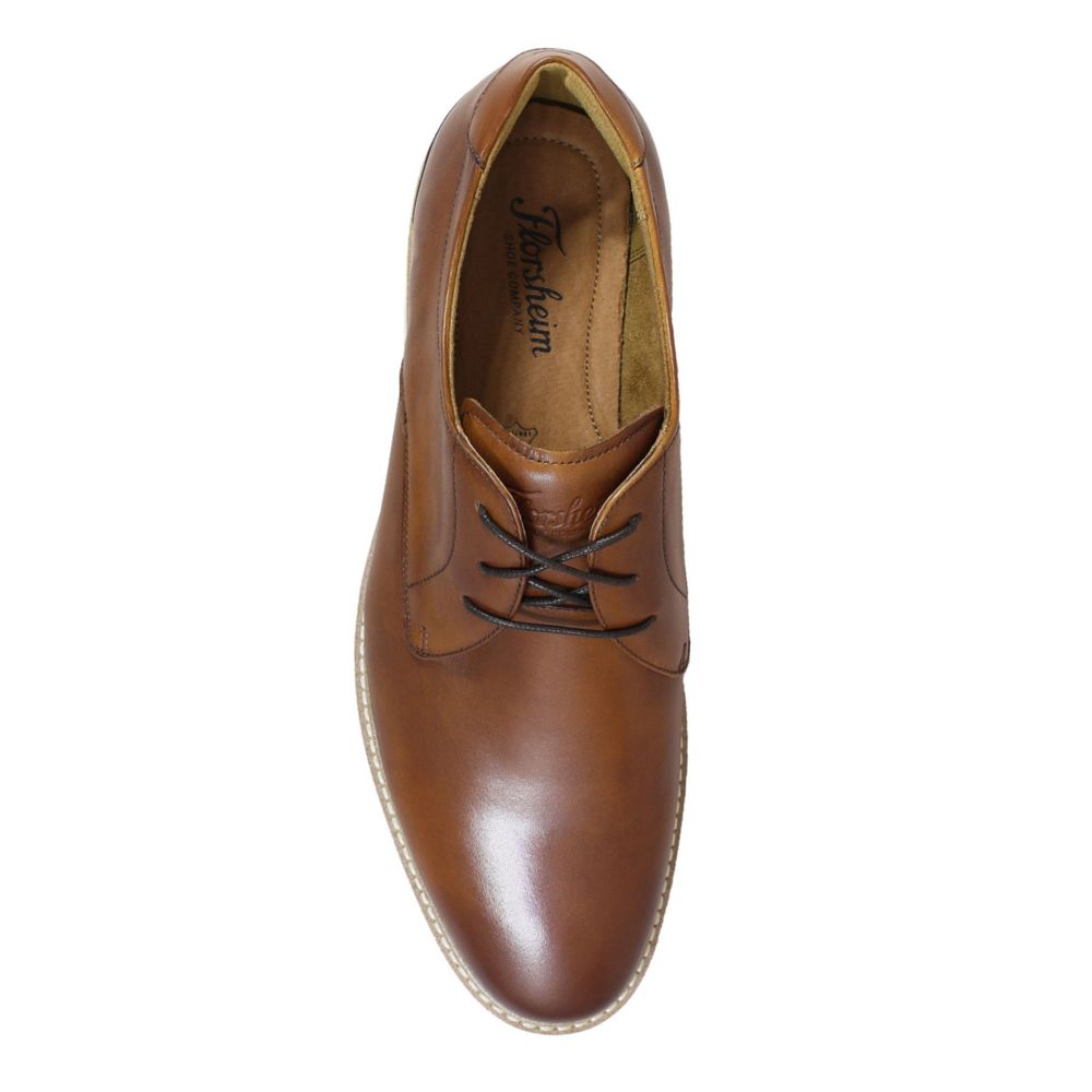 FLORSHEIM Mens Highland Plain Toe Oxford - COGNAC