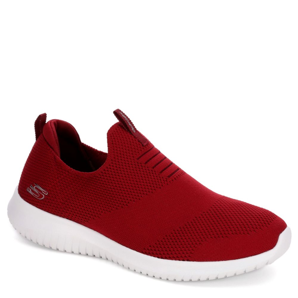 Red Skechers Womens Ultra Flex First Take Sneaker
