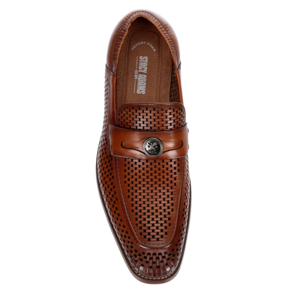 Tan Stacy Adams Mens Belmiro Loafer | Casual | Off Broadway Shoes