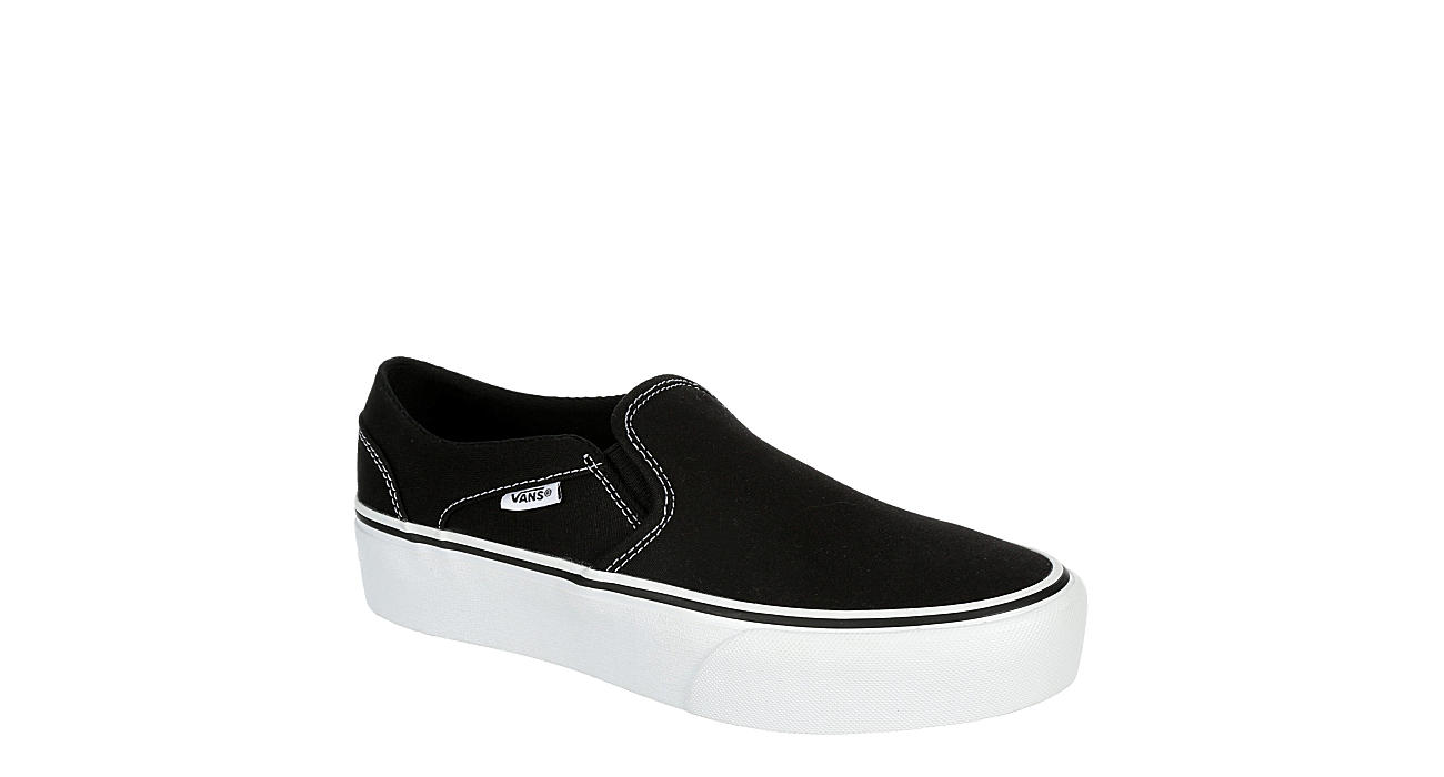 Black Vans Womens Asher Slip On Platform Sneaker | Athletic | Off ...