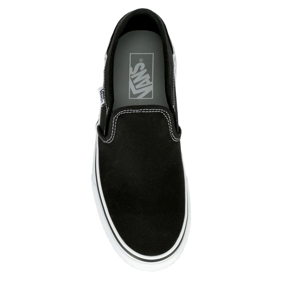 slip on black platform vans