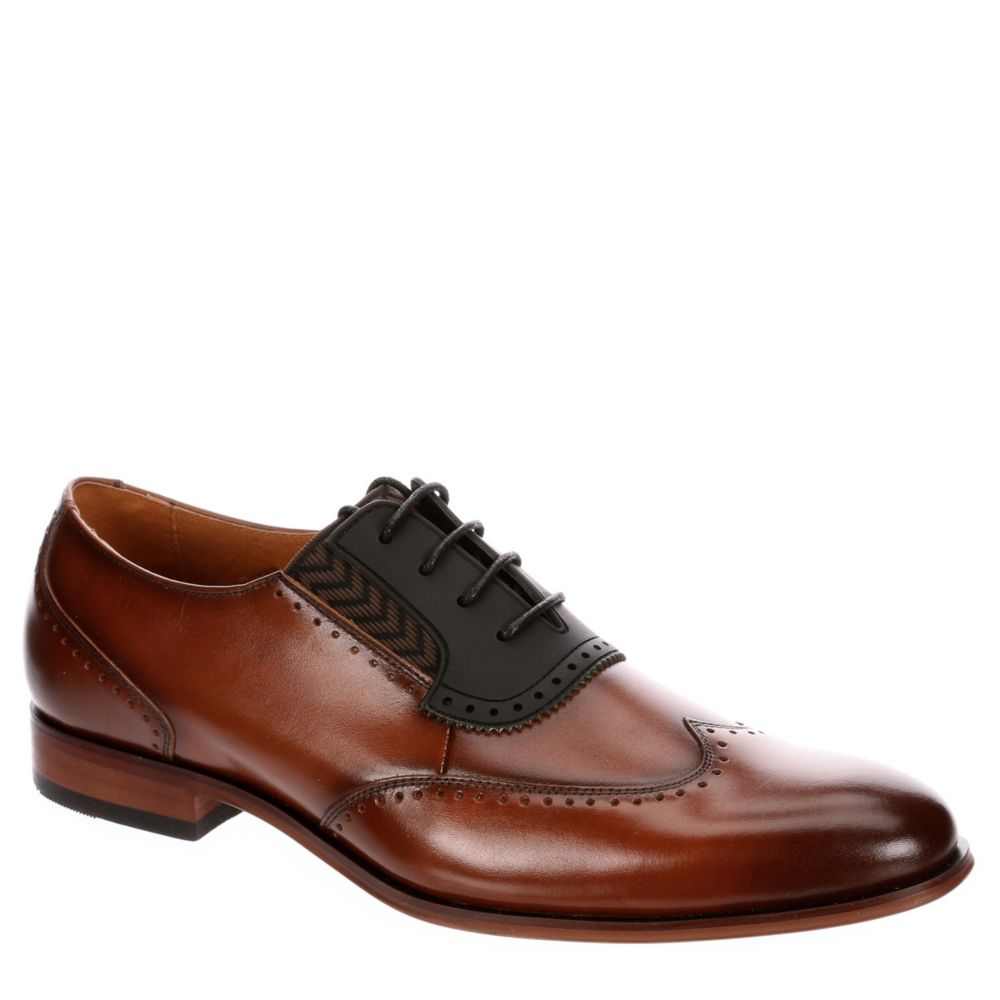 stacy adams wingtip cognac