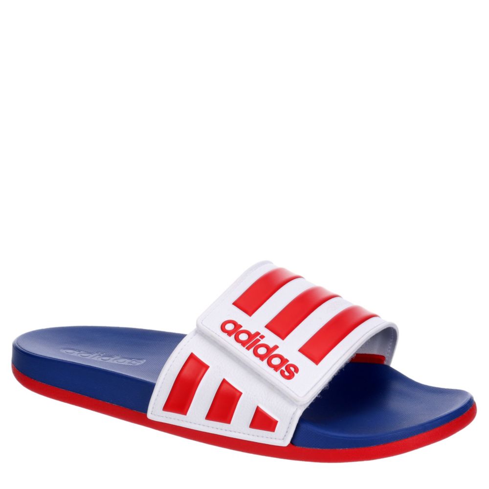ADIDAS Mens Adilette Comfort Adj Slide Sandal - WHITE