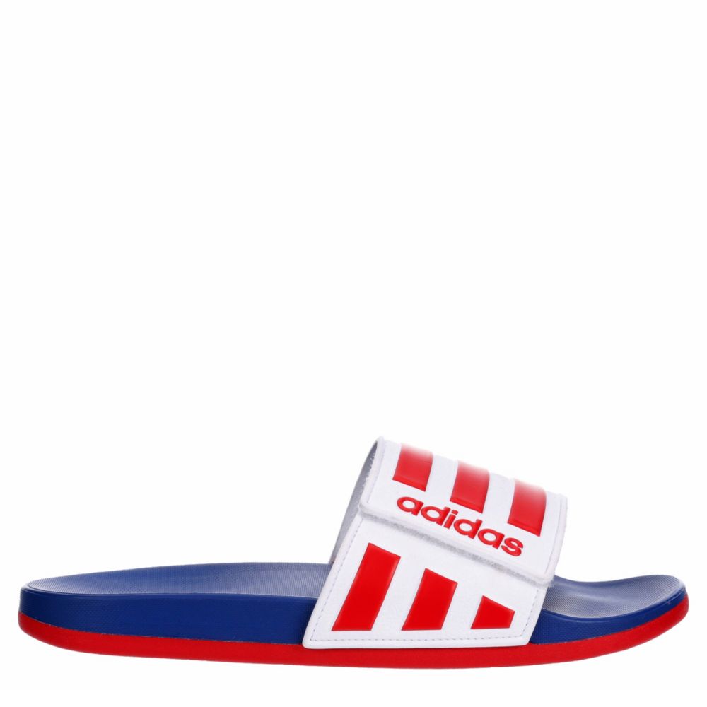 ADIDAS Mens Adilette Comfort Adj Slide Sandal - WHITE
