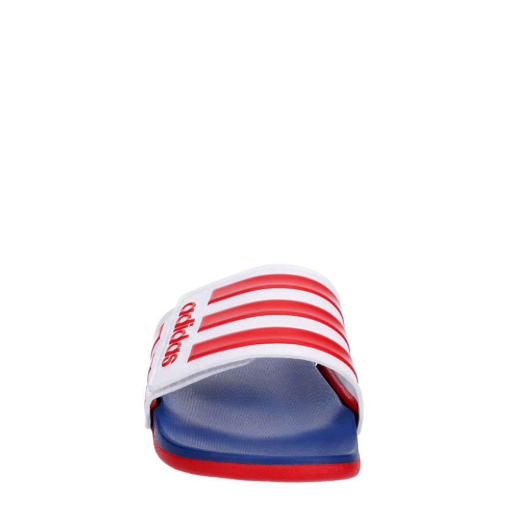 ADIDAS Mens Adilette Comfort Adj Slide Sandal - WHITE