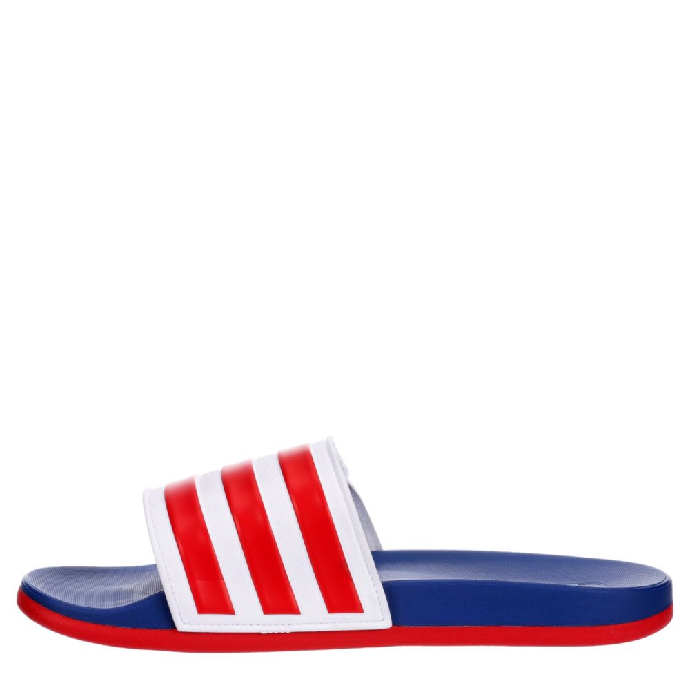 ADIDAS Mens Adilette Comfort Adj Slide Sandal - WHITE