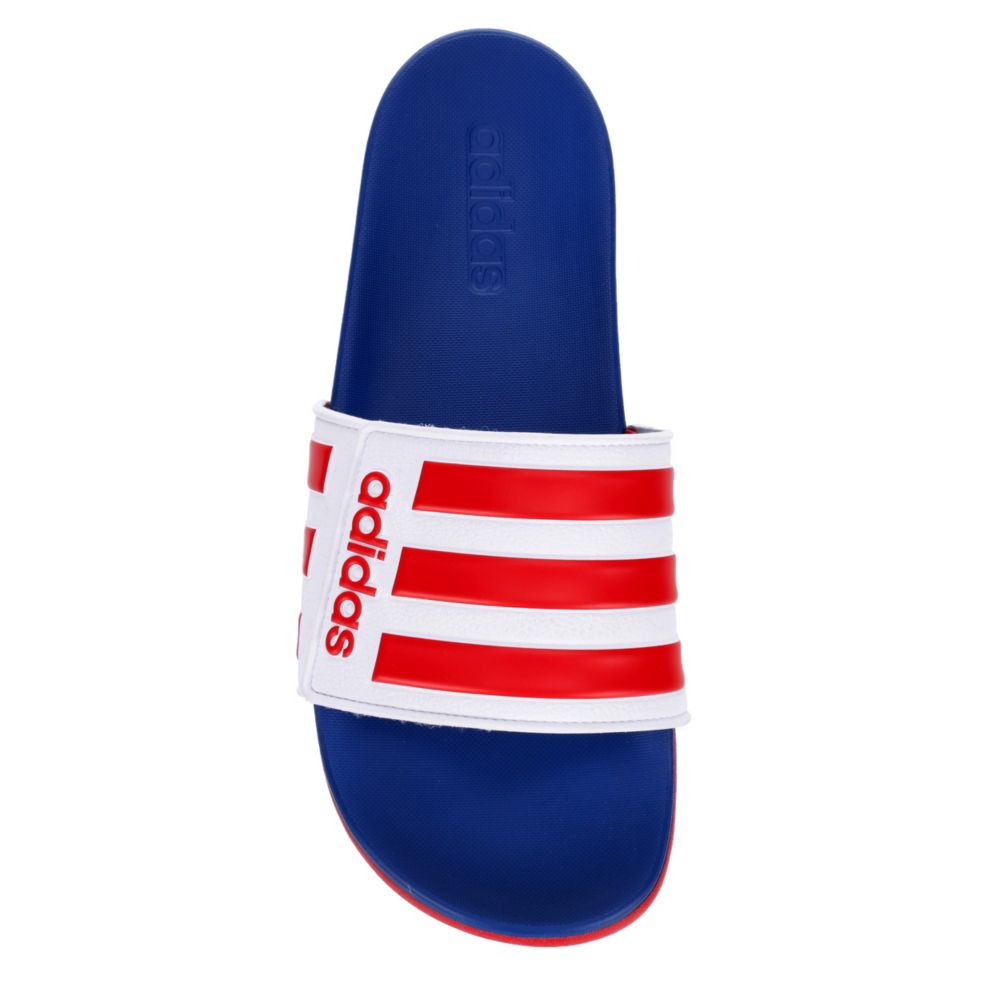 ADIDAS Mens Adilette Comfort Adj Slide Sandal - WHITE