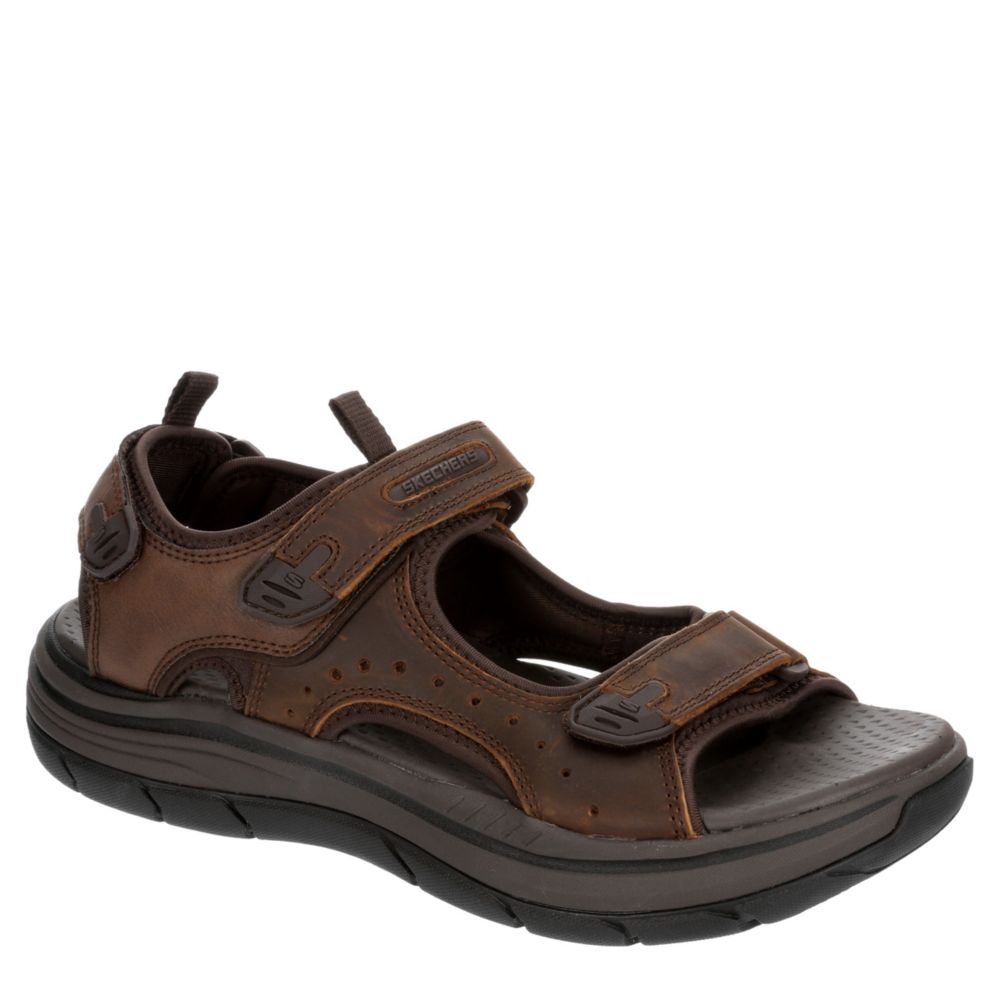 skechers mens leather sandals