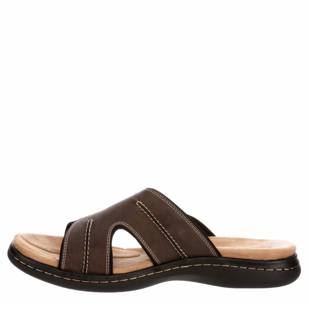DOCKERS Mens Sunland Casual Slide Sandal - DARK BROWN