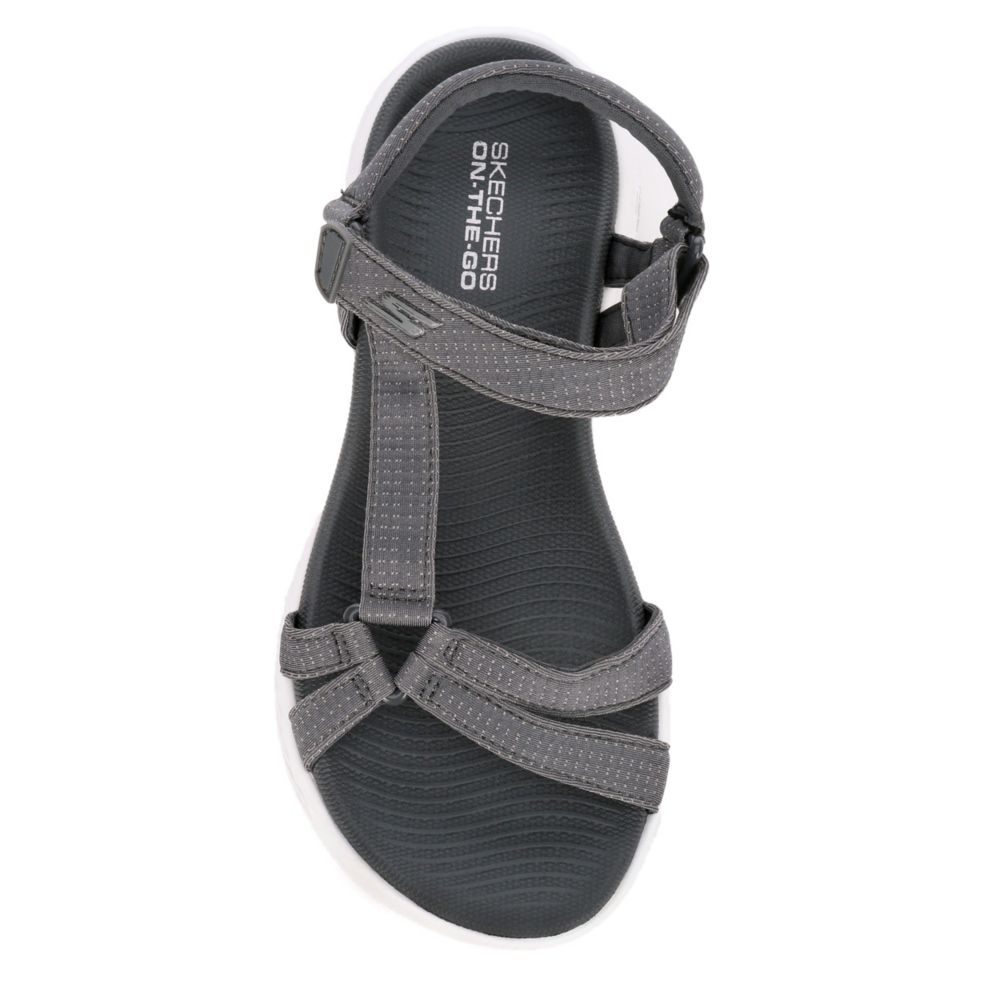 Skechers Womens On The Go 600 River Sandal Dark Grey