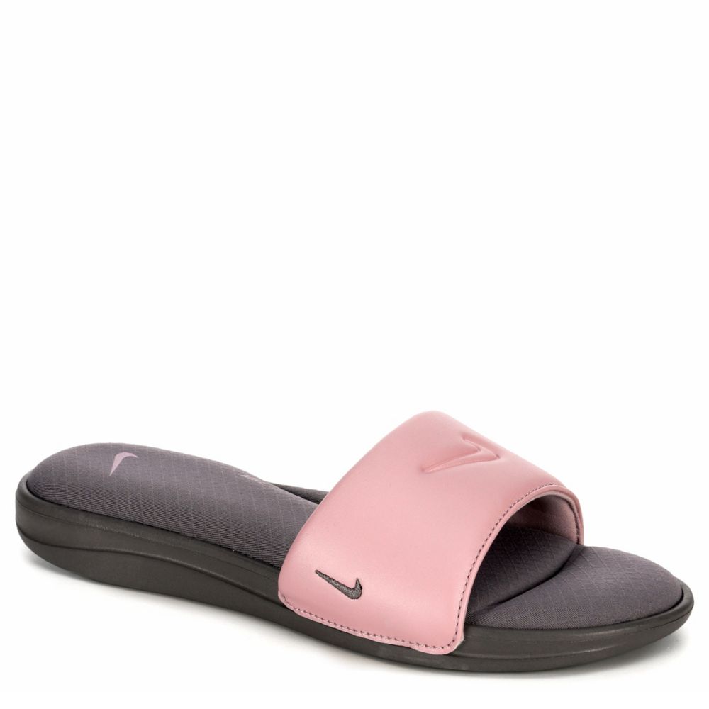 Grey Nike Womens Ultra Comfort 3 Sport Slide Slides Off