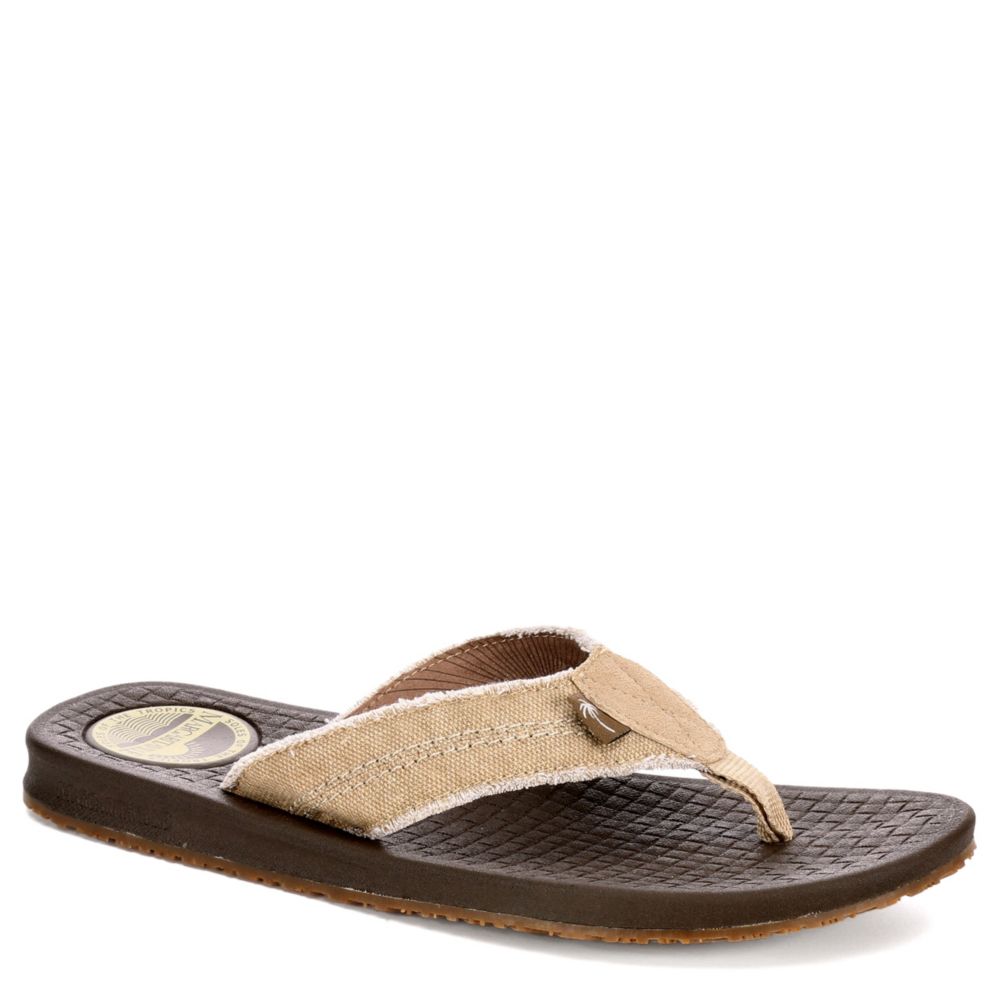 tan flip flops mens