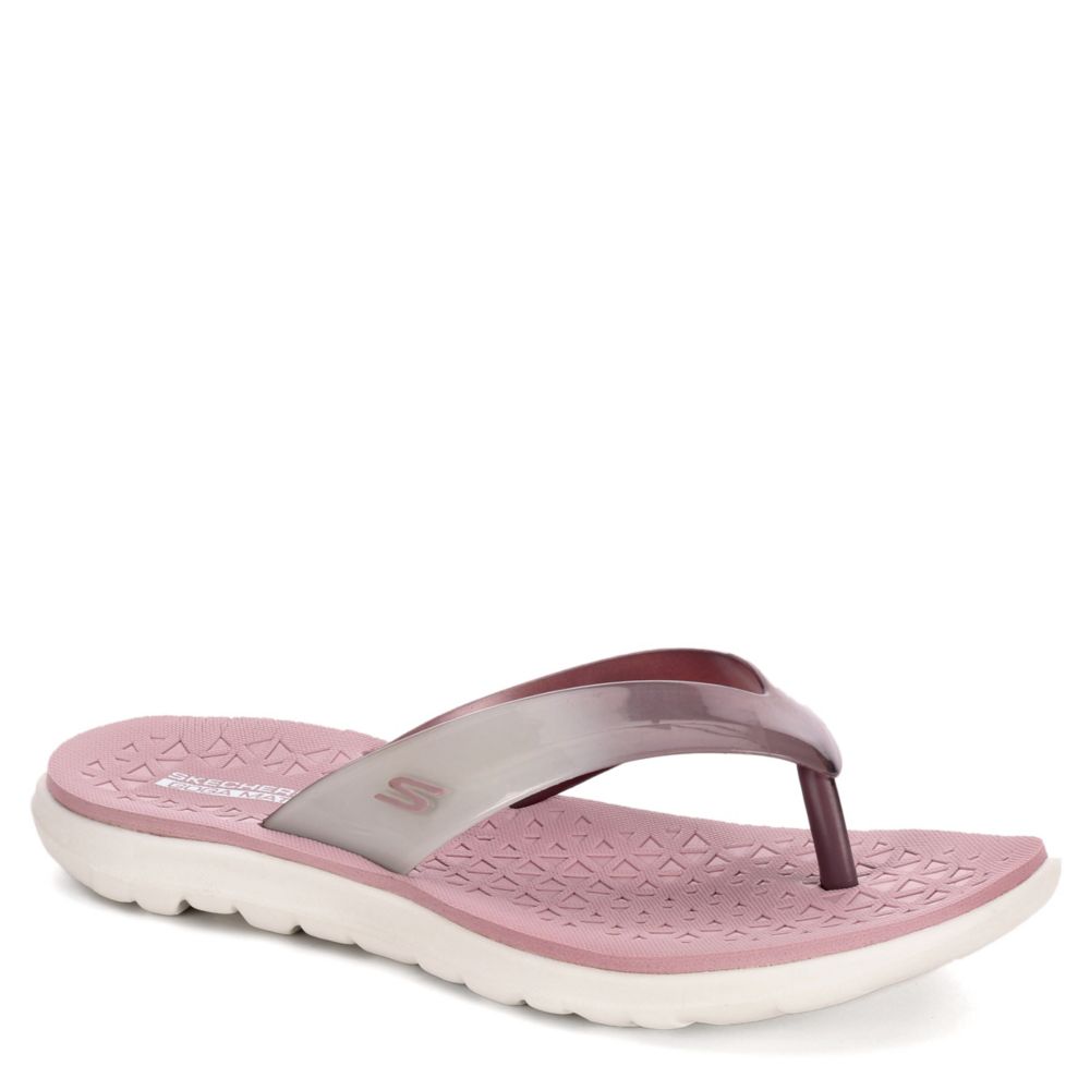 skechers blue flip flops