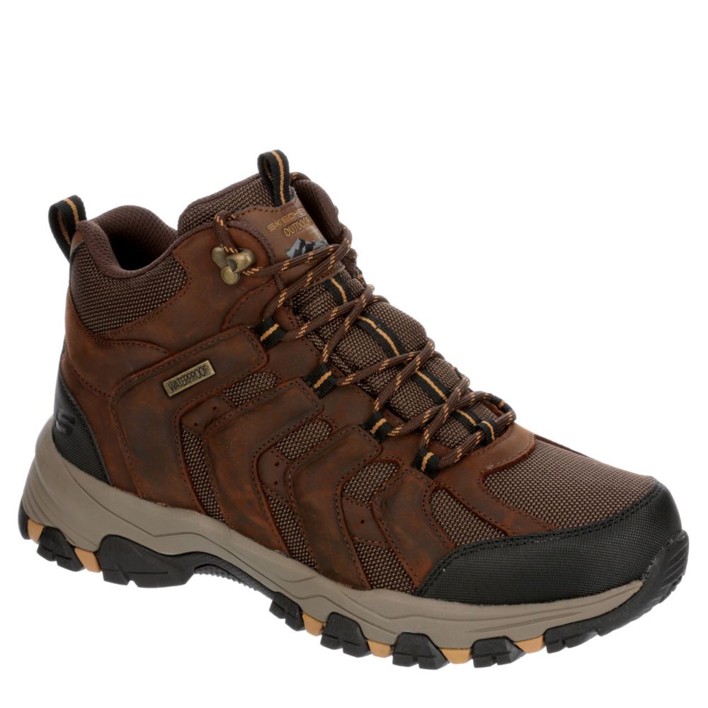 brown sketcher boots