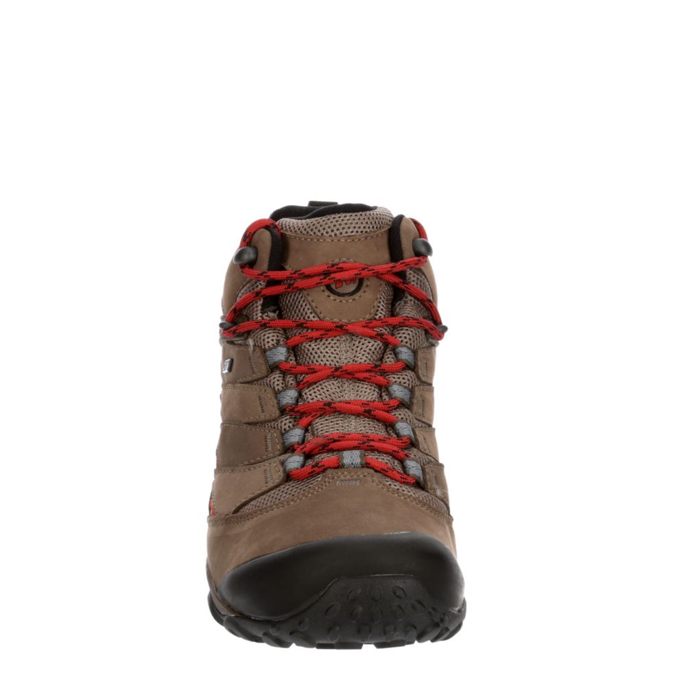 MERRELL Mens Chameleon 7 Mid Waterproof Hiking Boot - BROWN