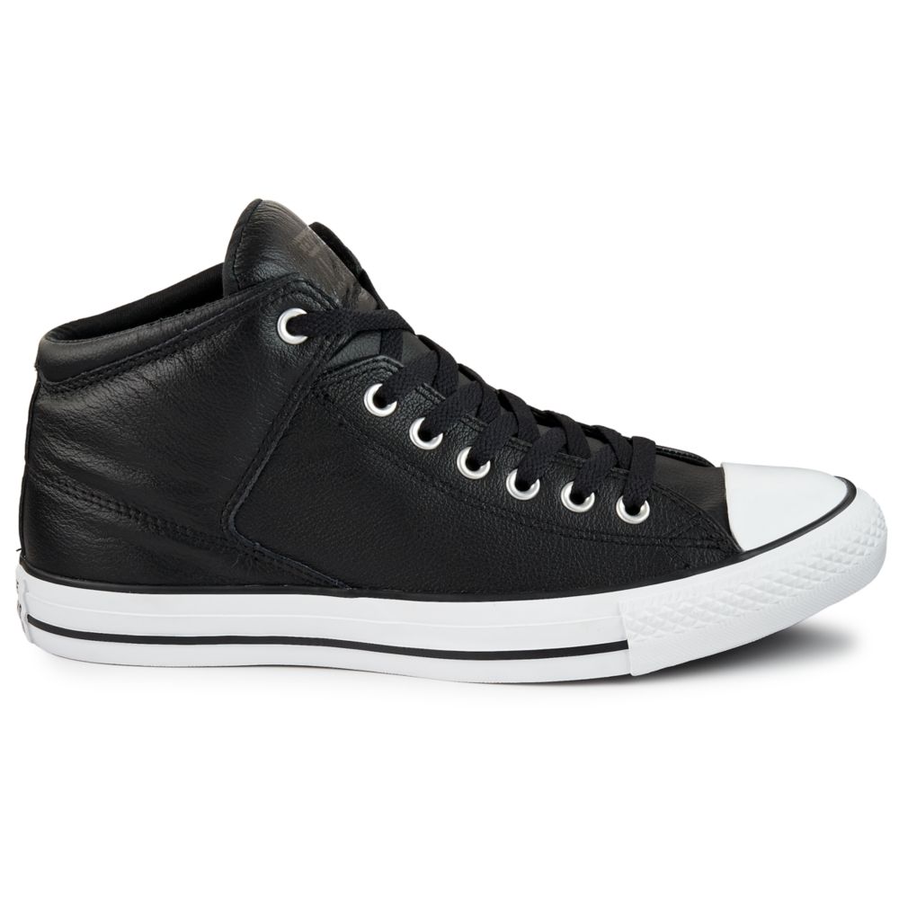 converse chuck taylor all star mid high street black black