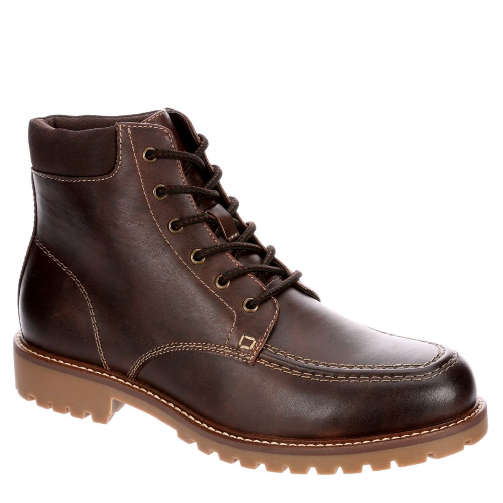 men's casual moc toe boots