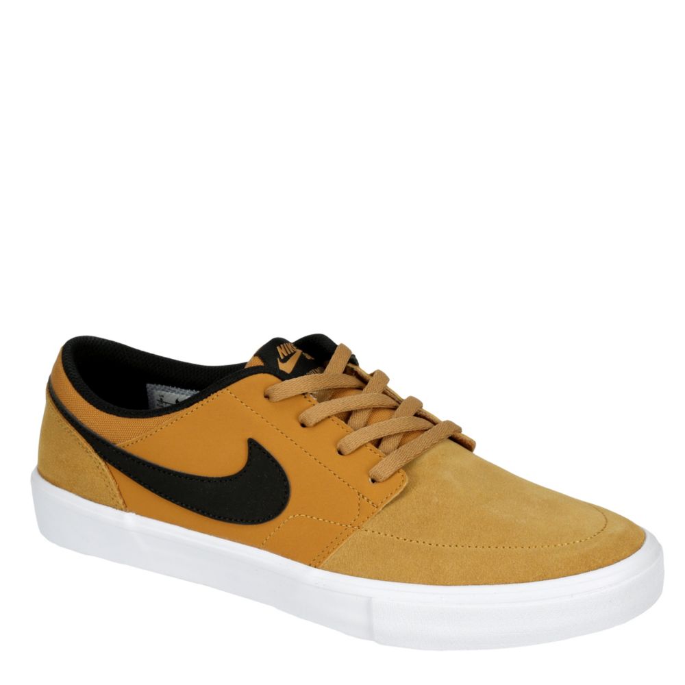 NIKE Mens Sb Portmore Solarsoft Sneaker - TAN