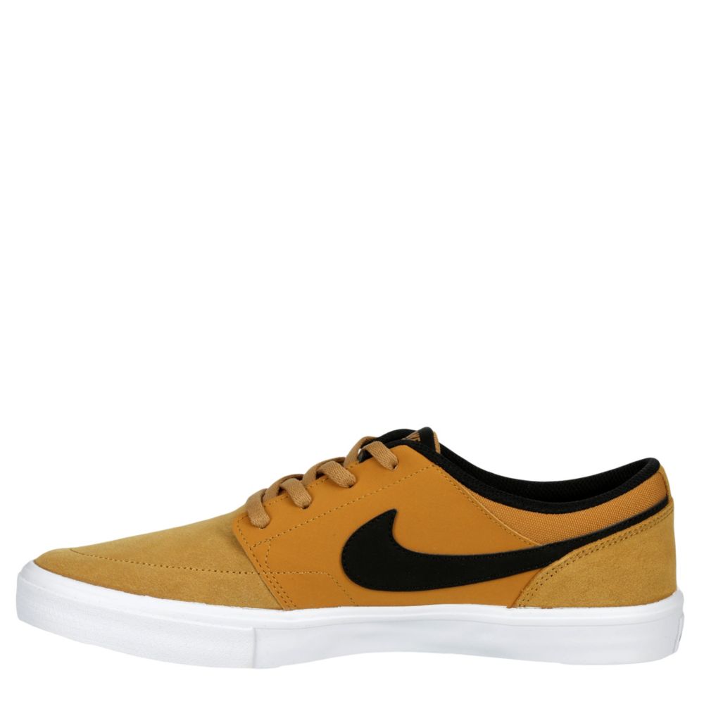 NIKE Mens Sb Portmore Solarsoft Sneaker - TAN