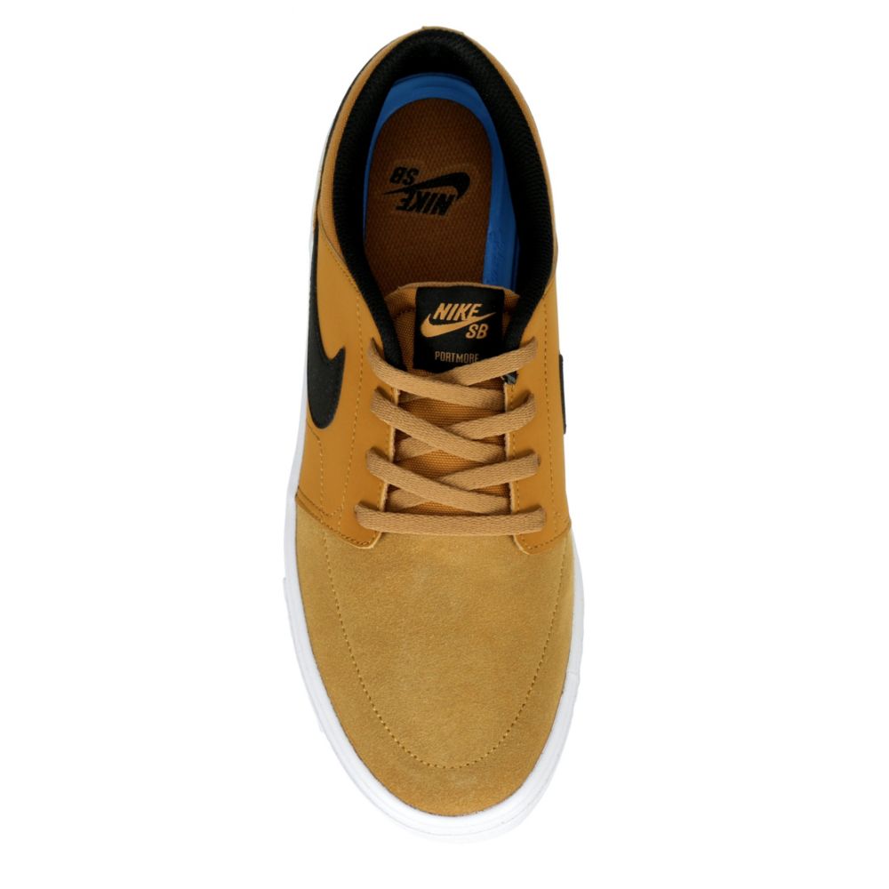 NIKE Mens Sb Portmore Solarsoft Sneaker - TAN