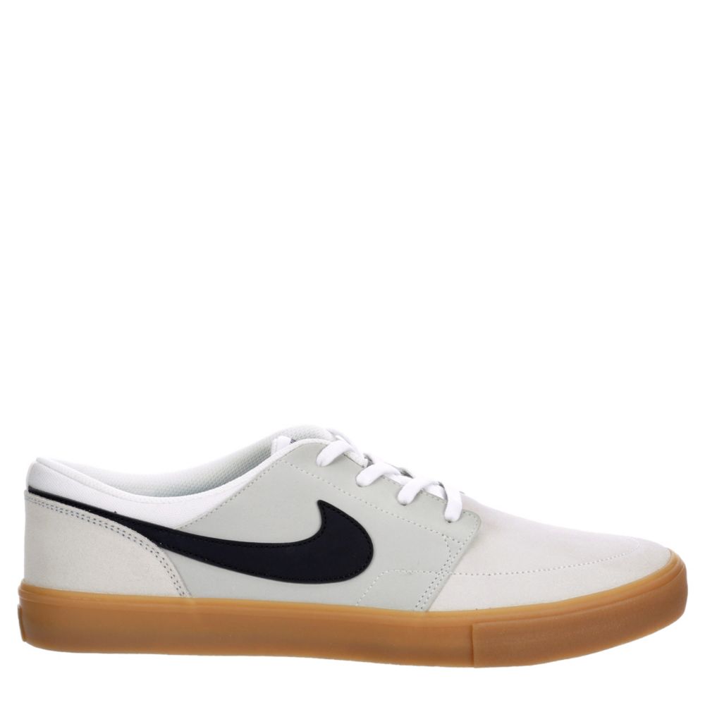 NIKE Mens Sb Portmore Solarsoft Sneaker - WHITE