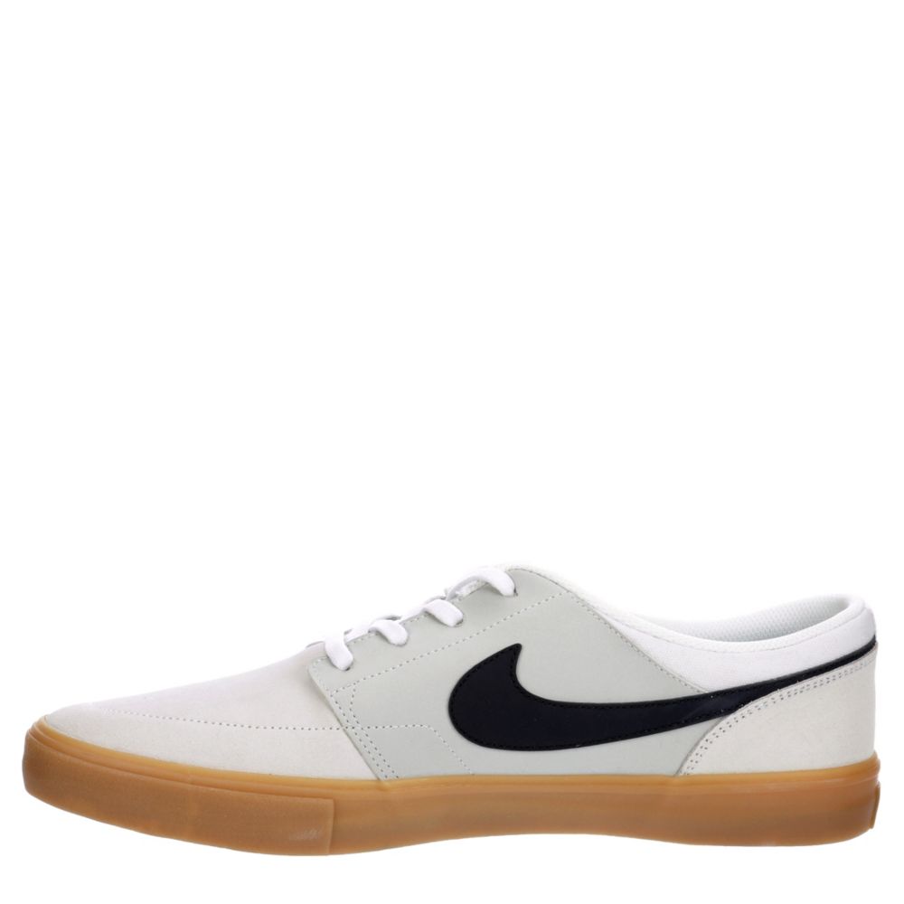 NIKE Mens Sb Portmore Solarsoft Sneaker - WHITE