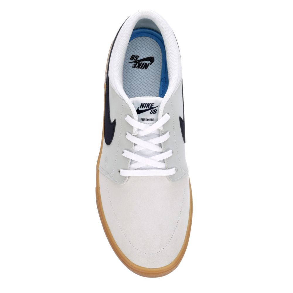 NIKE Mens Sb Portmore Solarsoft Sneaker - WHITE