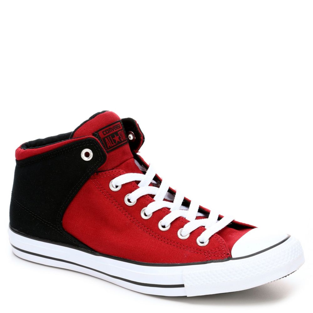 all red converse mens