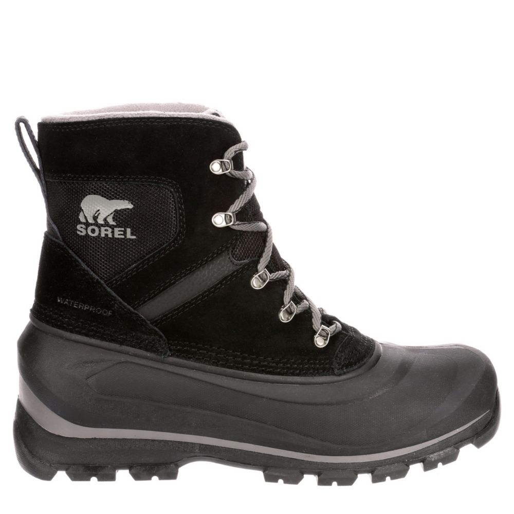 SOREL Mens Buxton Lace Waterproof Insulated Boot - BLACK