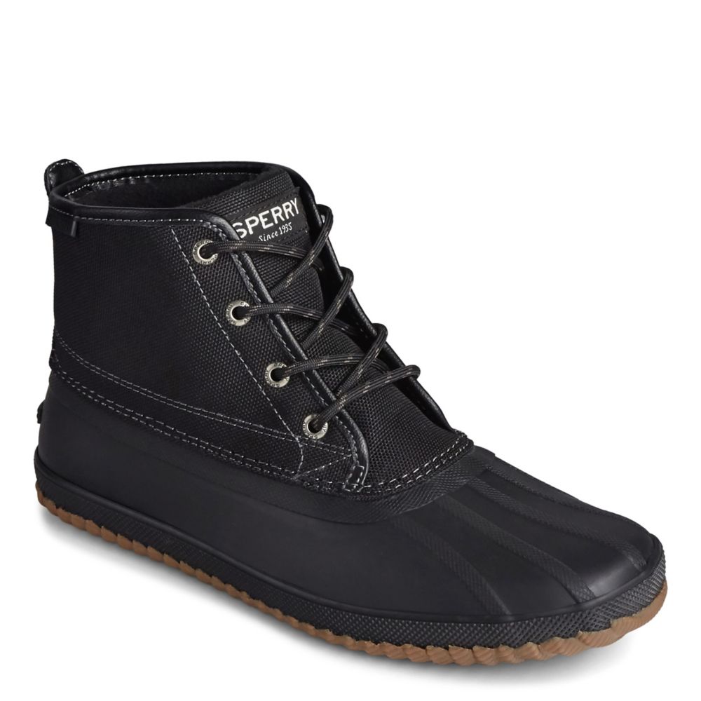 black on black sperry duck boots