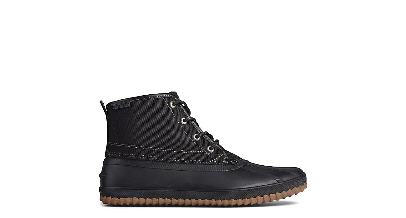 Black Sperry Mens Breakwater Duck Boot | Boots | Off Broadway Shoes