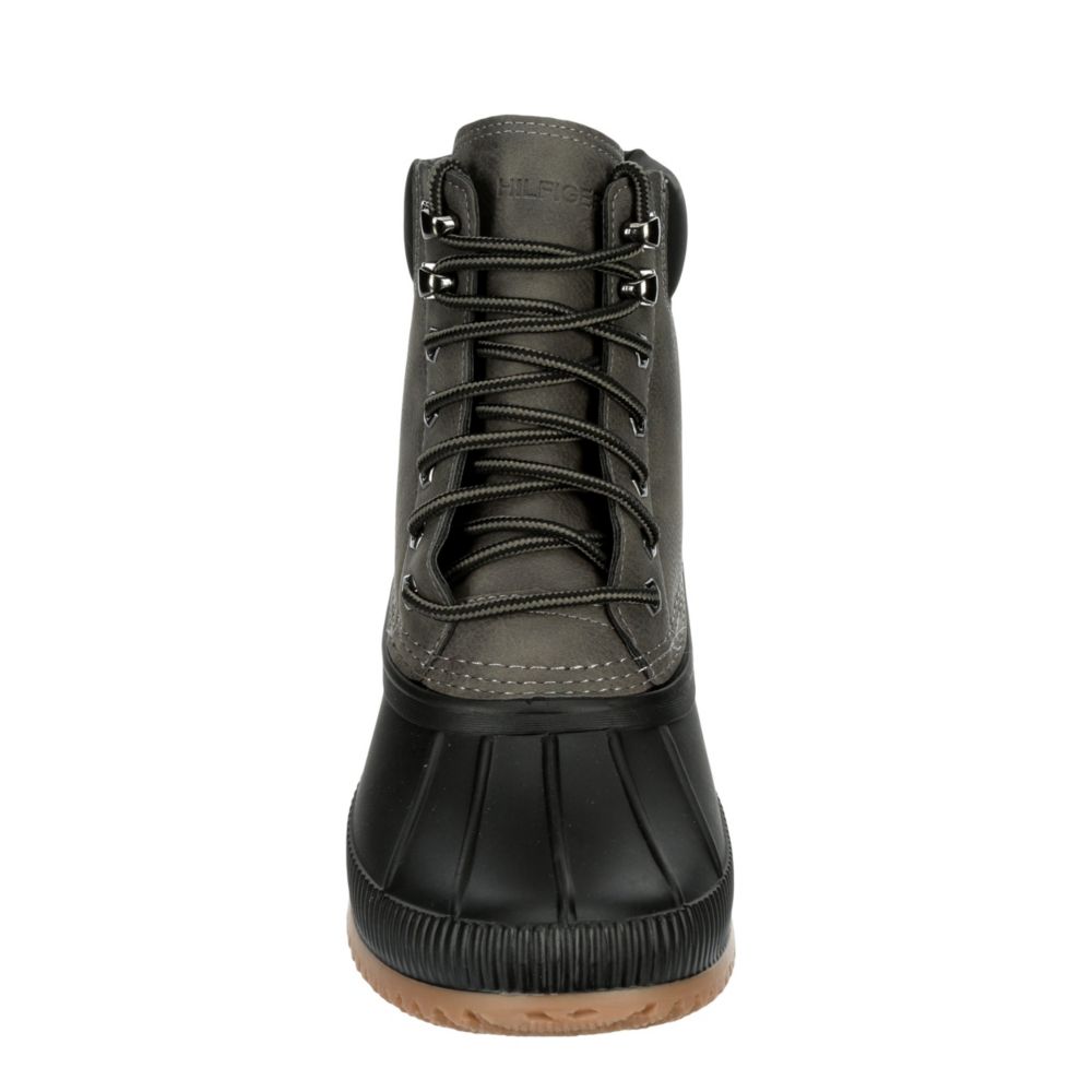 tommy hilfiger duck boots black