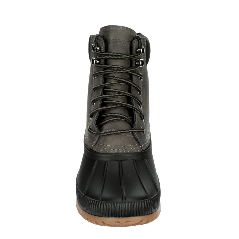 tommy hilfiger black duck boots