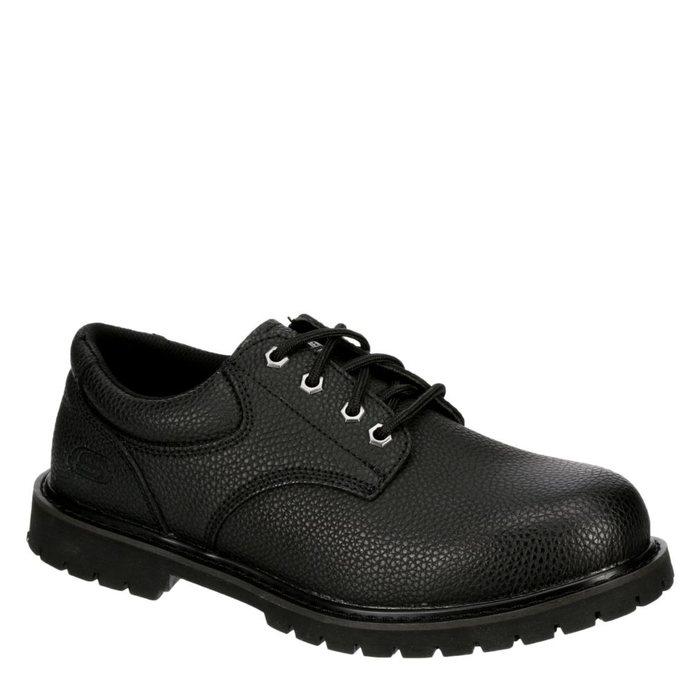 black skechers mens work shoes