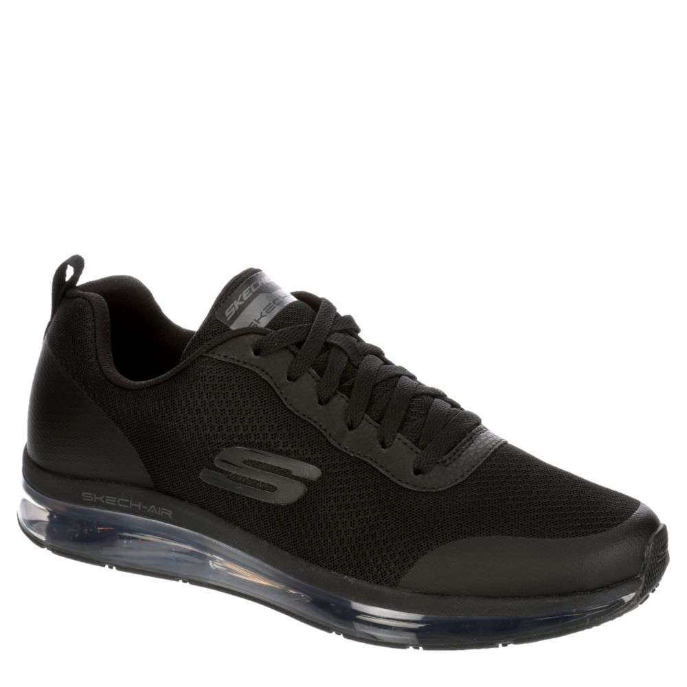 Black Skechers Mens Skech-air Work Shoe 