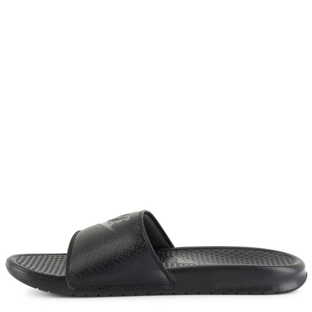 all black nike slides