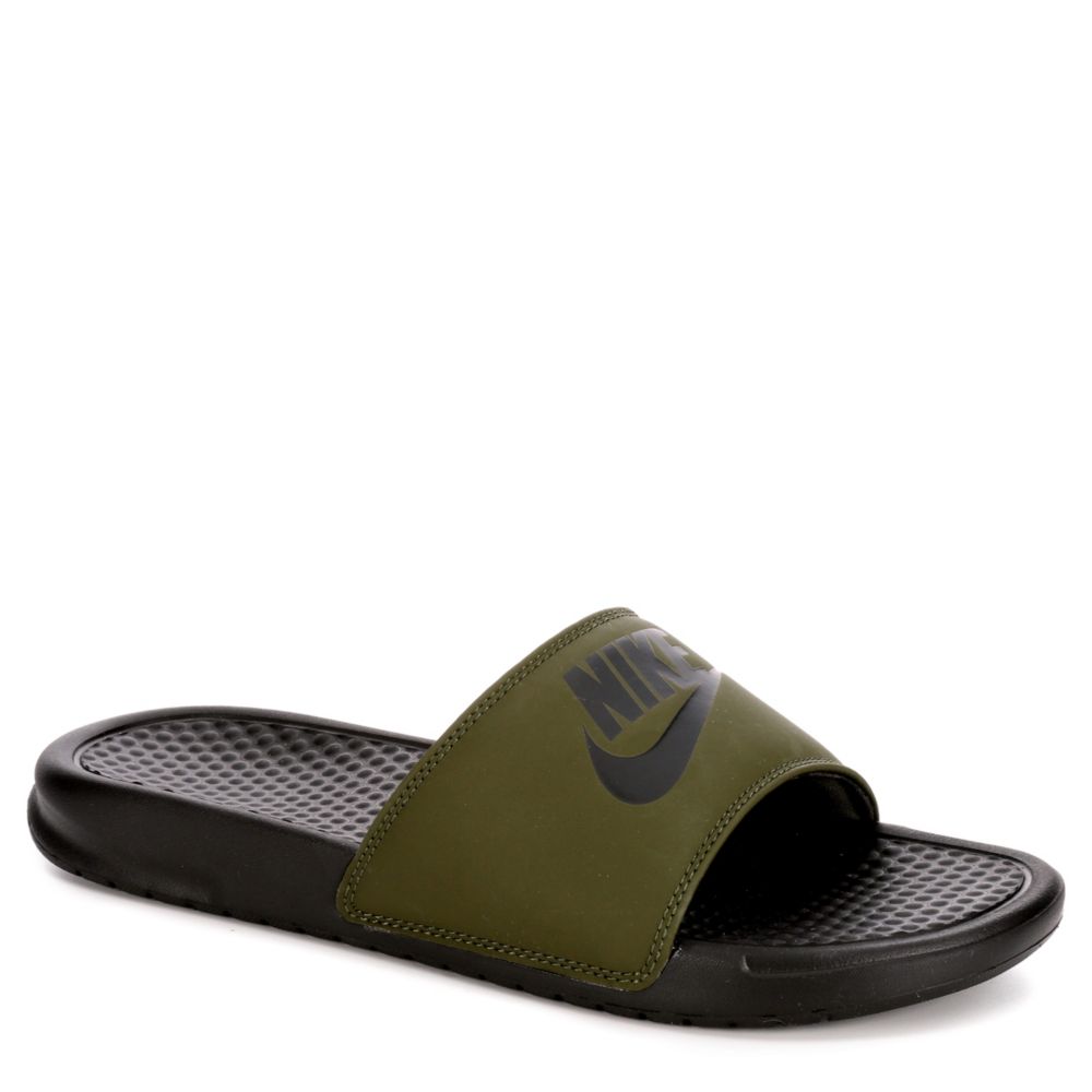 NIKE Mens Benassi Jdi Slide Sandal - OLIVE